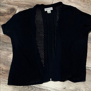 Charming Open-Front Cardigan in navy